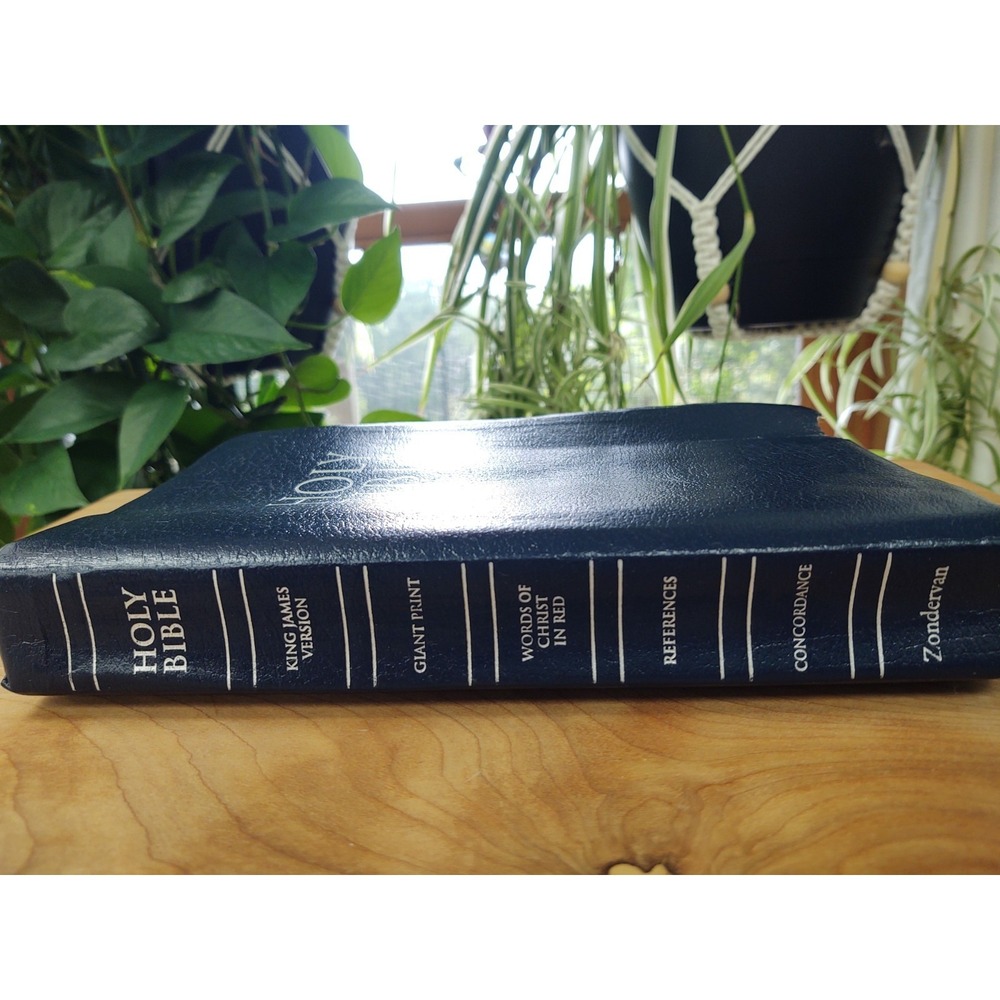 Holy Bible 1986 King James Version Giant Print Words Christ in Red Concordance - Picture 2 of 13